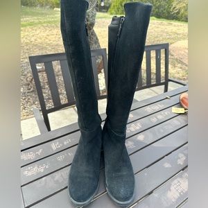 Blondo-black, suede, waterproof knee-hi boots.